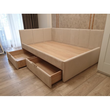 Pat pentru copii cu sertare  